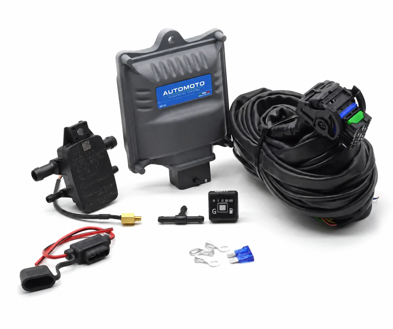 Automoto sequential CNG conversion kit components
